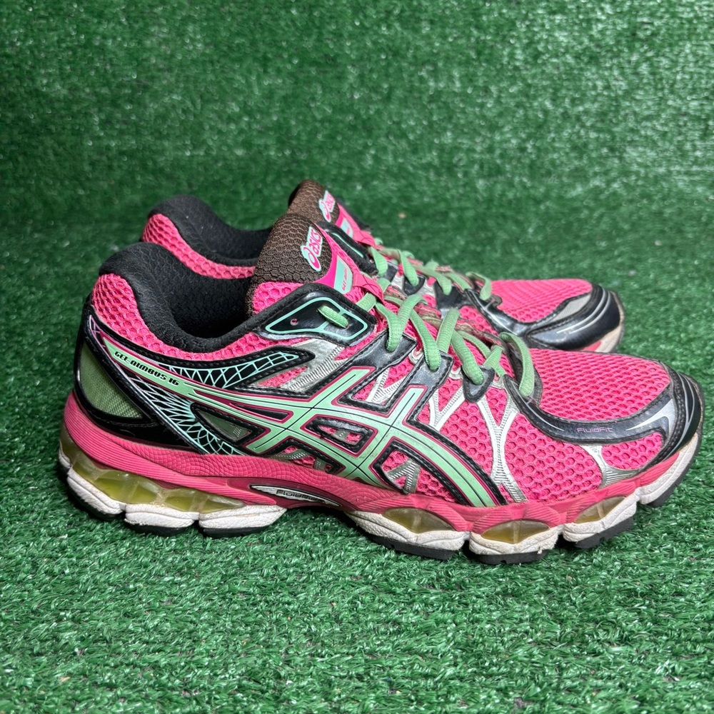 Asics Pink and Black Women's Sneakers
